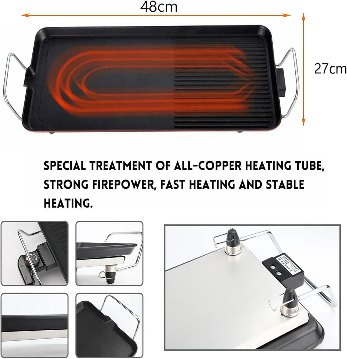1500W Electric Grill BBQ Griddle