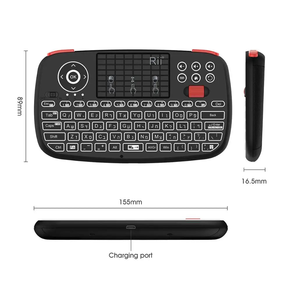 Portable Mini Wireless Keyboard With Backlit Keypad Touchpad - Android/Window