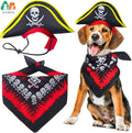 Pirate Hat with Pirate Skull Bandana Dog Cat