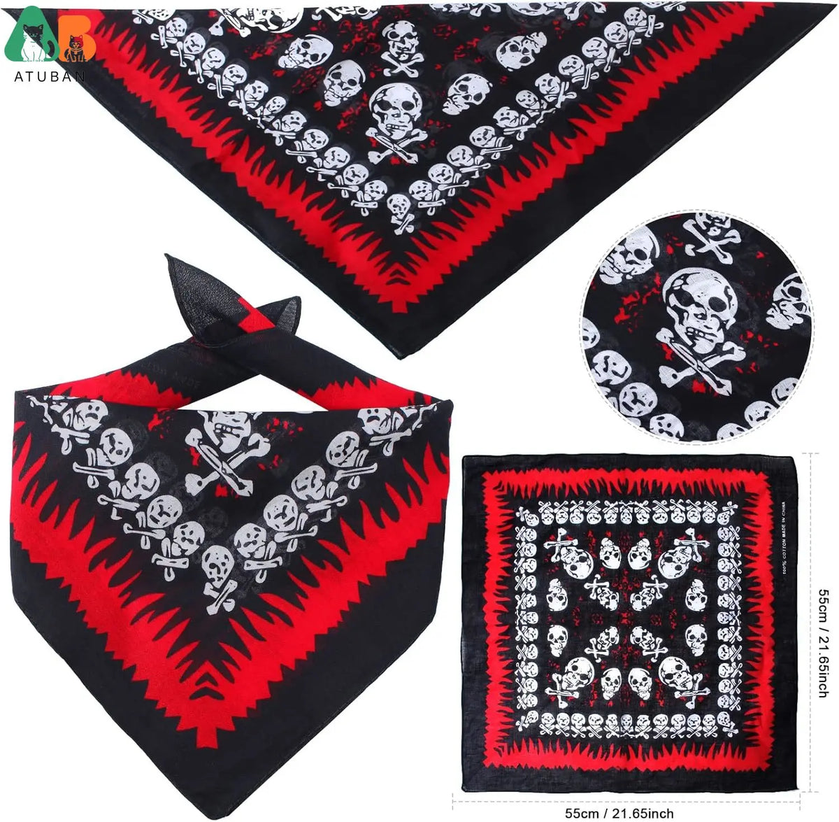 Pirate Hat with Pirate Skull Bandana Dog Cat